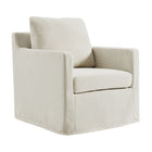 Modway Serene Fabric Slipcovered Swivel Armchair - Salt-Modern Swivel Armchair