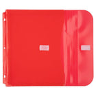 JAM Paper Plastic Binder Envelopes with Hook & Loop Closure, 3 Hole Punch, 9.5 x 1.25 x 11.5, Red, 12 Pack (218VB1RE)-Size: Letter (9 1/2 x 1 1/4 x 11 1/2 inches)