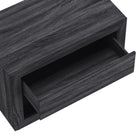 Manhattan Comfort Soren 32" Contemporary 1-Drawer Nightstand - Charcoal Grey-Available in Whitewashed Oak, Natural Oak and Charcoal Grey