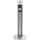 Purell Messenger ES6 Panel Floor Stand with Dispenser - Silver-Includes Purell ES6 Hand Sanitizer Dispenser - Graphite