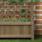 Outsunny Raised Garden Bed with Trellis for Climbing Vines - Coffee-Waterproof painting for outdoor use
