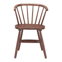Zuo Stenger Dining Chair - Walnut - Set of 2-Painted rubberwood leg