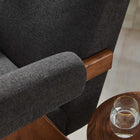 Modway Lyra Fabric Armchair - Dark Grey Fabric-Woven Heathered Fabric