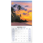 Mead 2027 Decorative Wall Calendar - 12" x 12" - Paradise - Bilingual-Bilingual layout supports English and French for Canadian environments