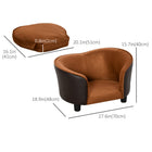 PawHut Dog Sofa with Removable Washable Cushion-Material: Polyurethane, Plush, Plastic 