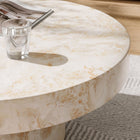 Modway Alora Indoor/Outdoor Patio Concrete Round Coffee Table - Honey Onyx-Indoor/Outdoor Design