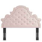 Modway Diana Tufted Performance Velvet Full/Queen Headboard - Pink-Tufted Full/Queen Headboard