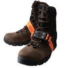 Impacto Midcleat SC Versatile Design Steel Smaller Ice Cleats - One Size - Black with Orange Straps - 1 Pair-Cleat can be flipped over to the top of the boot to prevent slipping or marking floors
