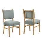 Modway Mauden Striped Dining Side Chairs - Spa Blue Stripe - 2 Pack-Set Of 2 Dining Chairs
