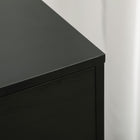 HOMCOM Lateral Filing Cabinet with 5 Drawers and Adjustable Shelf - Black-4 caster wheels provide easy mobility, and two can be locked for stability