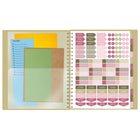 AT-A-GLANCE 2027 Medium Weekly/ Monthly Planner - 8-½" H x 6" W - Badge Geo - Bilingual-One month per two page spread has unruled daily blocks, plus a section for notes and past/future month reference calendars