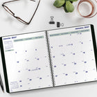 Blueline 2026-2027 Monthly Planner - 10-3/4" x 8-1/2" - Black - Bilingual-100% post-consumer recycled paper