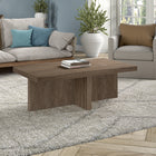 Hudson&Canal Boden 44"W Rectangular Coffee Table - Antiqued Grey Oak-Finished in wood-look antiqued gray oak