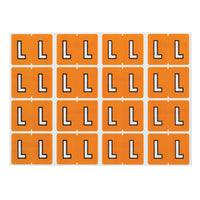 Pendaflex A-Z Light Brown End Tab Filing Labels - L - 240 Pack-Compatible with DataFile L8701 series labels