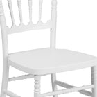 Flash Furniture HERCULES Series Resin Stacking Napoleon Chair - White-Lightweight Design