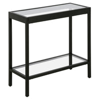 Hudson&Canal Alexis 24"W Rectangular Side Table - Blackened Bronze-A modern contemporary design for your living room, bedroom, and more