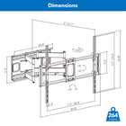 Mount-It! Heavy Duty Full Motion TV Wall Mount for 60 - 120" Screens-Tilt Range: +5°/-15°