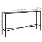 Hudson&Canal Henley 55"W Console Table with Metal Top - Blackened Bronze-9