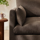 Modway Wellfleet Slipcovered Linen-Blend Armchair - Cocoa-Down Blend Cushions