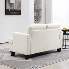 HOMCOM 54.3" Loveseat Sofa with Cushions - Cream White-Simple assembly in about 30 minutes