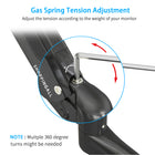 ShoppingAll Adjustable Triple Gas Spring Monitor Desk Mount - Black-5