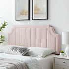 Modway Alyona Channel Tufted Performance Velvet Twin Headboard - Pink-Assembly Required