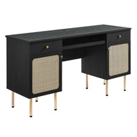 Modway Chaucer 55.5" Office Desk - Black-Modern Office Desk