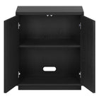 Hudson&Canal Alston 28"W Accent Cabinet - Black Grain-Clean with a soft, dry cloth and no harsh chemicals or abrasive cleaning materials