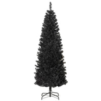 HOMCOM 7' Artificial Christmas Tree with Auto Open - Black-Artificial Christmas tree in a realistic tree style 