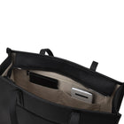 Bugatti Astoria Saffiano Tote Bag for Laptops Up to 15.6" – Black-Interior organization with a zippered pocket and two slip pockets