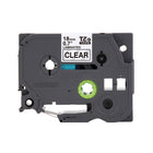 Brother Genuine TZe141 Laminated Tape for P-touch Label Makers - 18 mm wide x 8 m long - Black on Clear-Perfect for a variety of everyday labelling applications