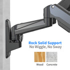 ShoppingAll Pneumatic Dual Gas Spring Dual Monitor Wall Mount - Black-360 degrees rotation for switching from landscape monitor setting to portrait position