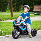 Aosom 6V Kids Electric Ride-On Motorcycle with Music - Blue-3 modes: music/nursery, rhyme/studying, adjustable, adjustable volume, TF card slot, USB and AUX port to connect to any electronic device 