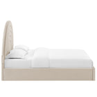 Modway Solana Arched Performance Velvet Full Platform Bed - Almond-Plinth Base