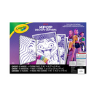 Crayola K Pop Demon Hunters Large Fuzzy Colouring Pages-Comes with 10 SuperTip Markers designed for smooth coverage, bright colour, and expressive detailing