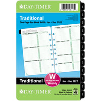 Day-Timer 2027 Original Weekly Planner Refill Desk Size - 8-1/2" x 5-1/2" - English-Page size: 8-1/2" H x 5-1/2" W