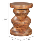 Zuo Kerala Side Table - Walnut-3 year limited warranty
