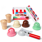 Melissa & Doug Scoop & Stack Icecream-Magnetic play set includes 4 magnetic ice-cream scoops, 2 cones, a magnetic scooper, ice cream tub with lid for storing play pieces