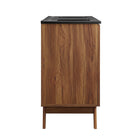 Modway Soma 48" Double Sink Bathroom Vanity - Walnut/Black-Wood Grain Finish