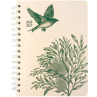 Pierre Belvédère 2026-2027 Weekly/Monthly Academic Planner - 6-1/4" W x 8-1/2" H - Green Bird - Bilingual-Keep track of deadlines and appointments