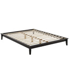 Modway Lodge Wood Full Platform Bed Frame - Cappuccino-Solid Wood Platform Bed Frame