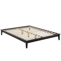 Modway Lodge Wood Full Platform Bed Frame - Cappuccino-Solid Wood Platform Bed Frame