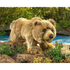 Folkmanis Grizzly Bear Puppet-Surface washable with cold water and air dry