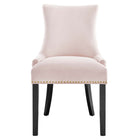 Modway Marquis Performance Velvet Dining Chairs - Pink - 2 Pack-8