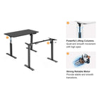 Ezywork 48" Electric Sit Stand Desk - Black-Package Dimensions: 51"L x 15"W x 8"H