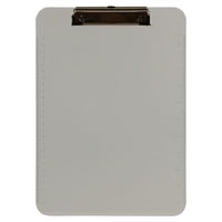 JAM Paper Plastic Clipboards with Low Profile Metal Clip - Letter Size (9 x 12.5) - Smoke Grey-Colour: Smoke Grey | Be stylish and organized with colourful clipboards.