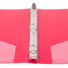 JAM Paper Plastic 0.5" 3-Ring Binder - Fuchsia Pink-Wide front and back binder panels fully cover standard dividers and sheet protectors. Our 3 metal ring binders have 2 buttons for easy opening and closing, and a convenient pocket on the inside flap.