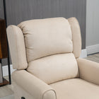 HOMCOM Massage Recliner with Footrest - Beige-Back cushion filled with doll cotton offers a soft support