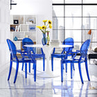 Modway Casper Dining Armchairs - Blue - 4 Pack-Stackable