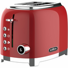 Salton NuRetro Digital 2 Slice Toaster - Space Cherry-6 different toasting levels for precise browning, from lightly golden to extra crisp. reheat, defrost and bagel (toasts only one side) functions for perfect results.